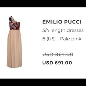 Midi formal dress Emilio Pucci. New w tags
